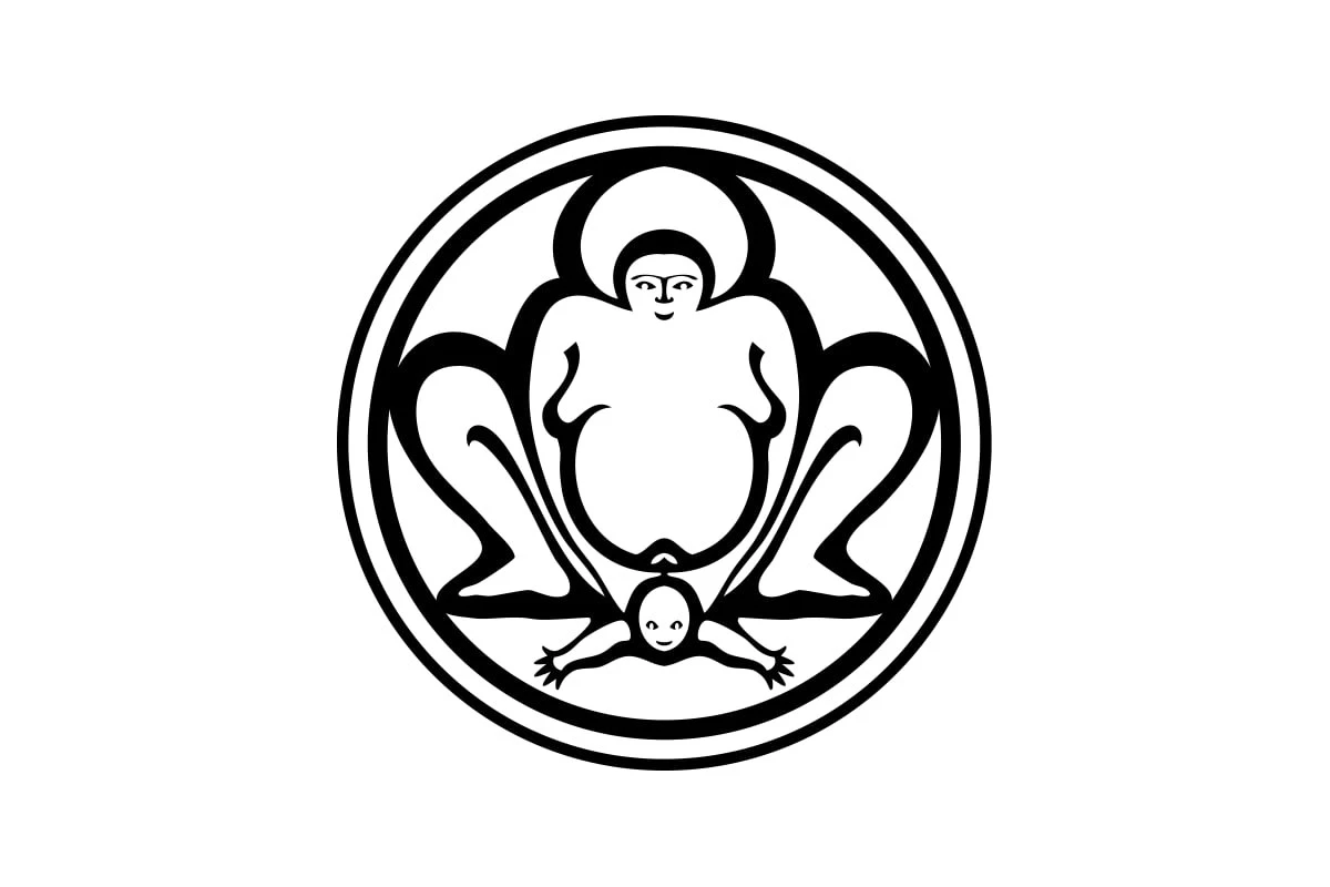 The black-and-white circular Bumi Sehat logo, with a female figure and a baby with outstretched arms.